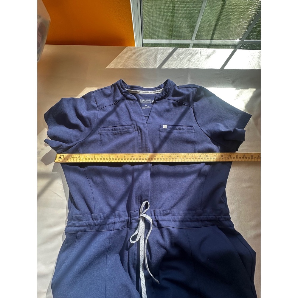 Fabletics Navy Blue Scrub Jumpsuit Short Sleeve Jogger 2X - Picture 5 of 9